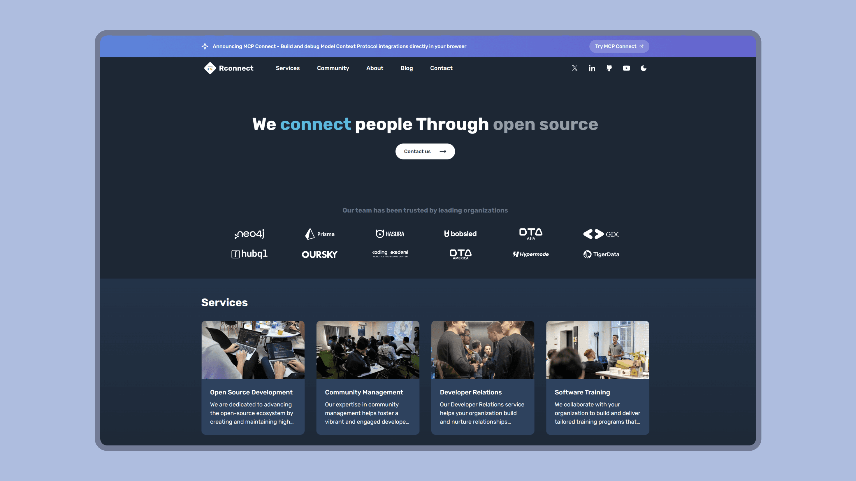 rconnect website design